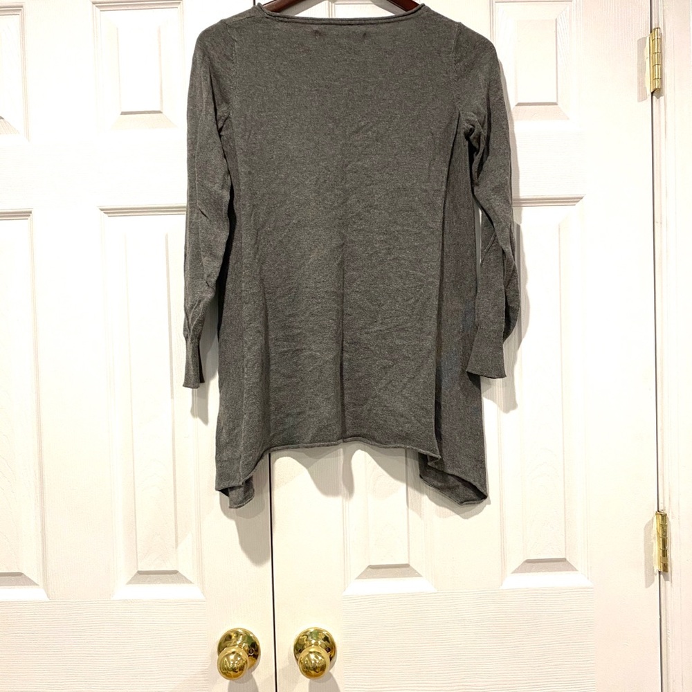 Studio M Womens Gray Flow Sweater Top Sz Xs View 5